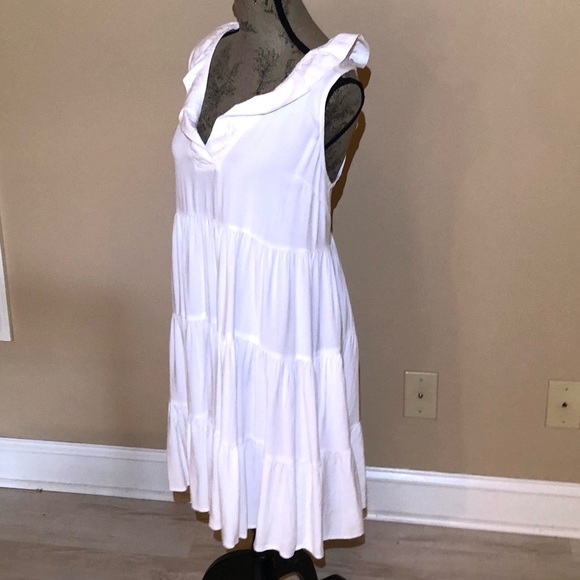 NWT Crown & Ivy White Ruffle Detail Dressy Summer Sundress. Size XL - Picture 2 of 9